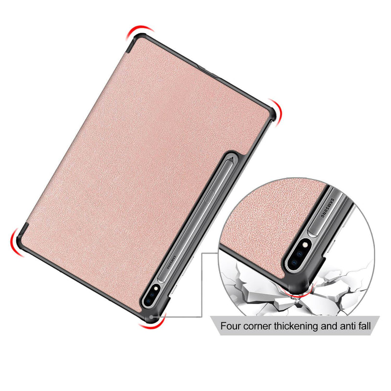 Tough on Samsung Galaxy Tab S7 Case Smart Cover Rose Gold