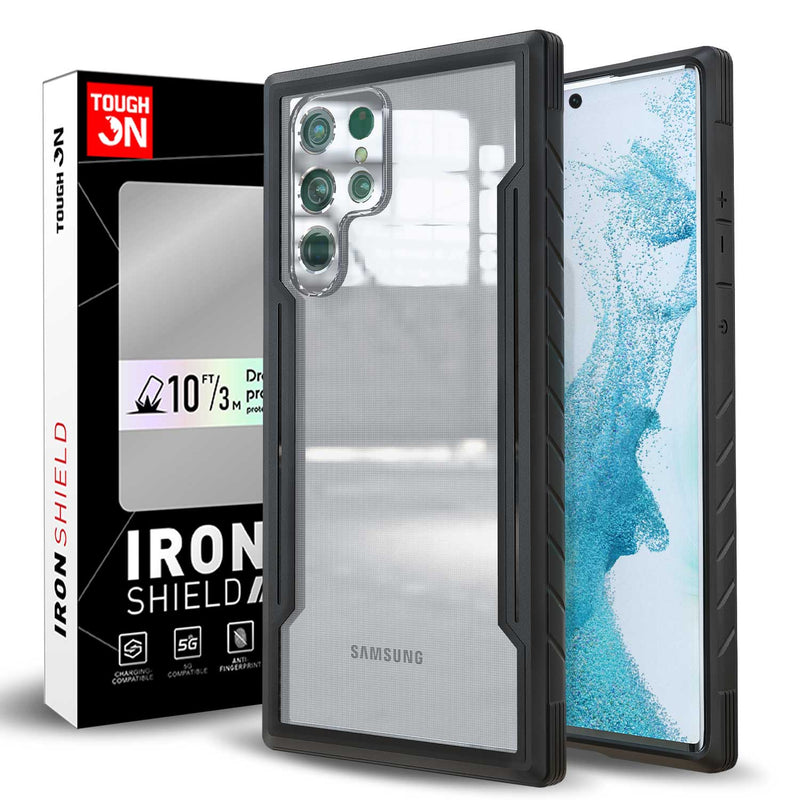 Tough On Samsung Galaxy S22 Ultra 5G Case Iron Shield Black