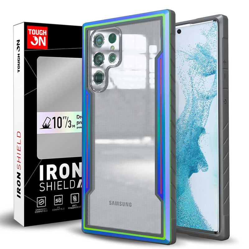 Tough On Samsung Galaxy S22 Ultra 5G Case Iron Shield Iridescent