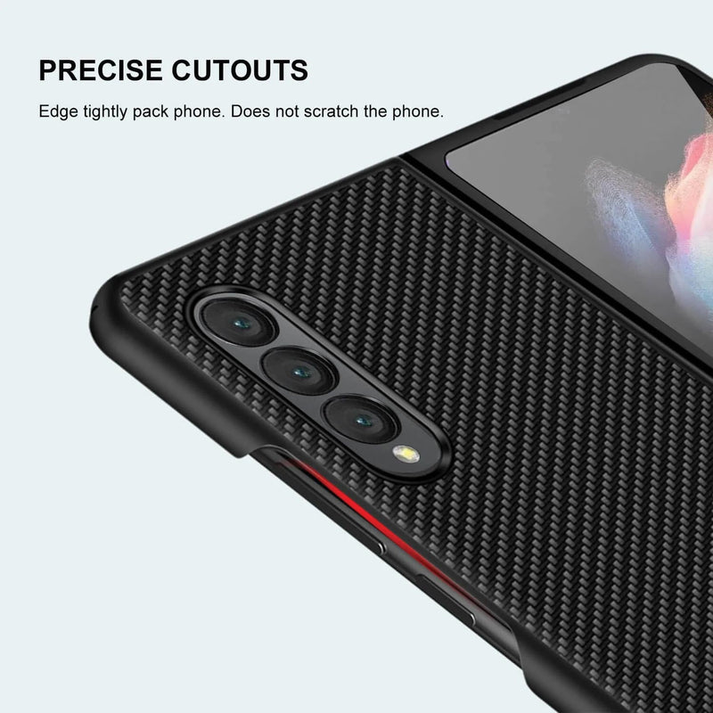 Tough On Samsung Galaxy Z Fold 4 5G Case Carbon Fiber Black