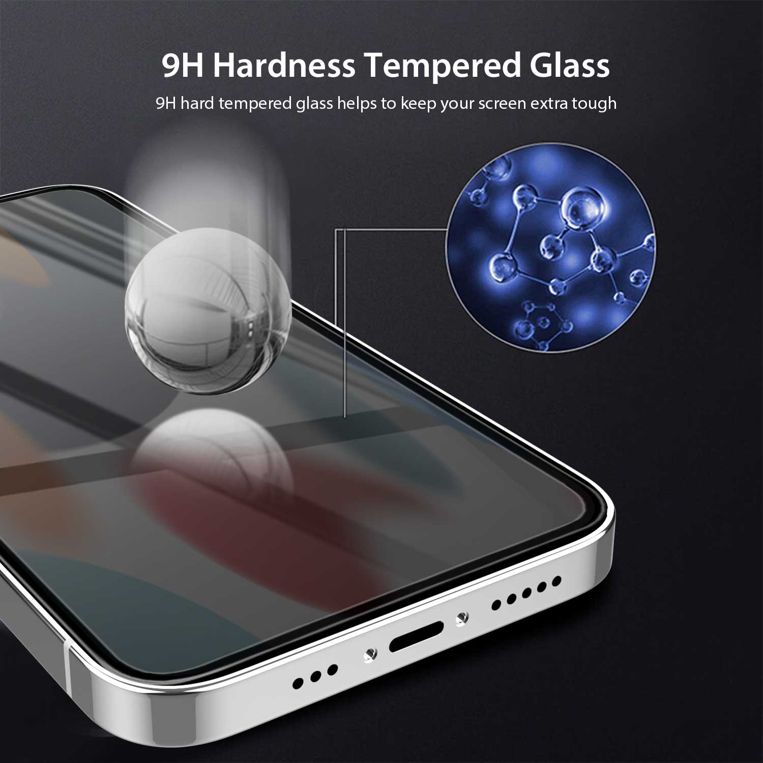 Tough On iPhone 13 Mini Full Tempered Glass Screen Protector 2 Pack - Toughonstore