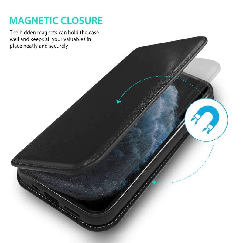 iPhone 12 / iPhone 12 Pro Case Tough On Fine Detachable Leather Black