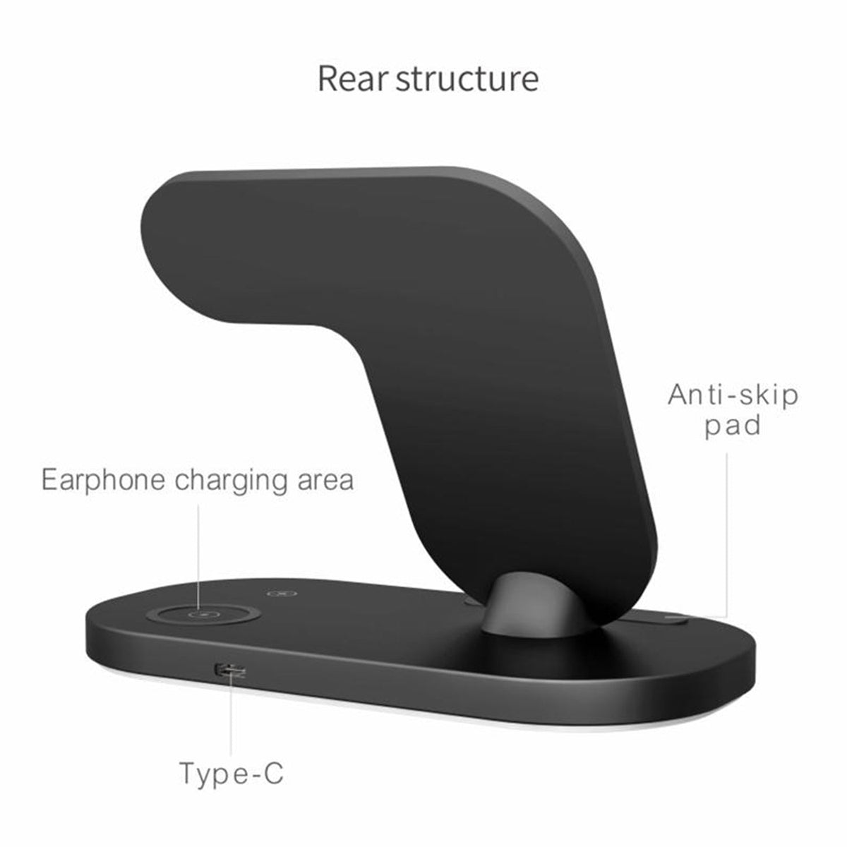 Tough On 3-in-1 Wireless Charger Stand for iPhone, Apple Watch & AirPods