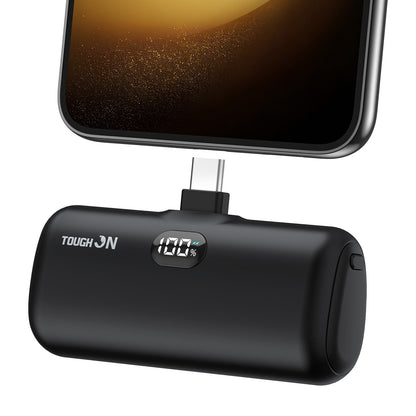 Tough On Mini Portable Charger with Built-in USB-C Connector