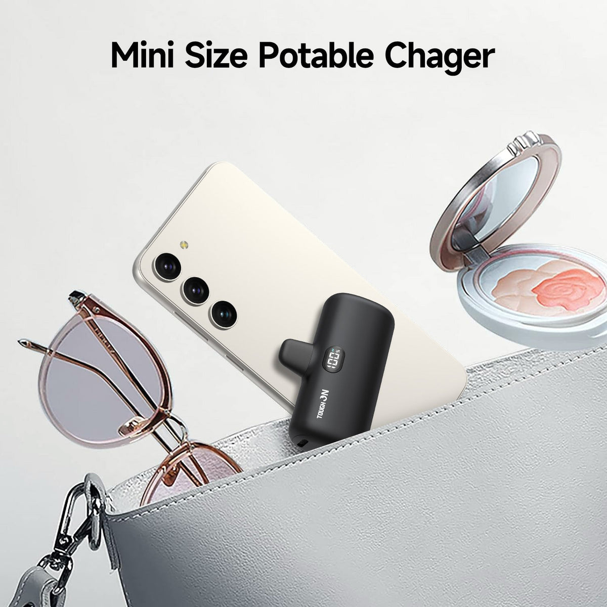 Tough On Mini Portable Charger 5000mAh Power Bank with USB-C