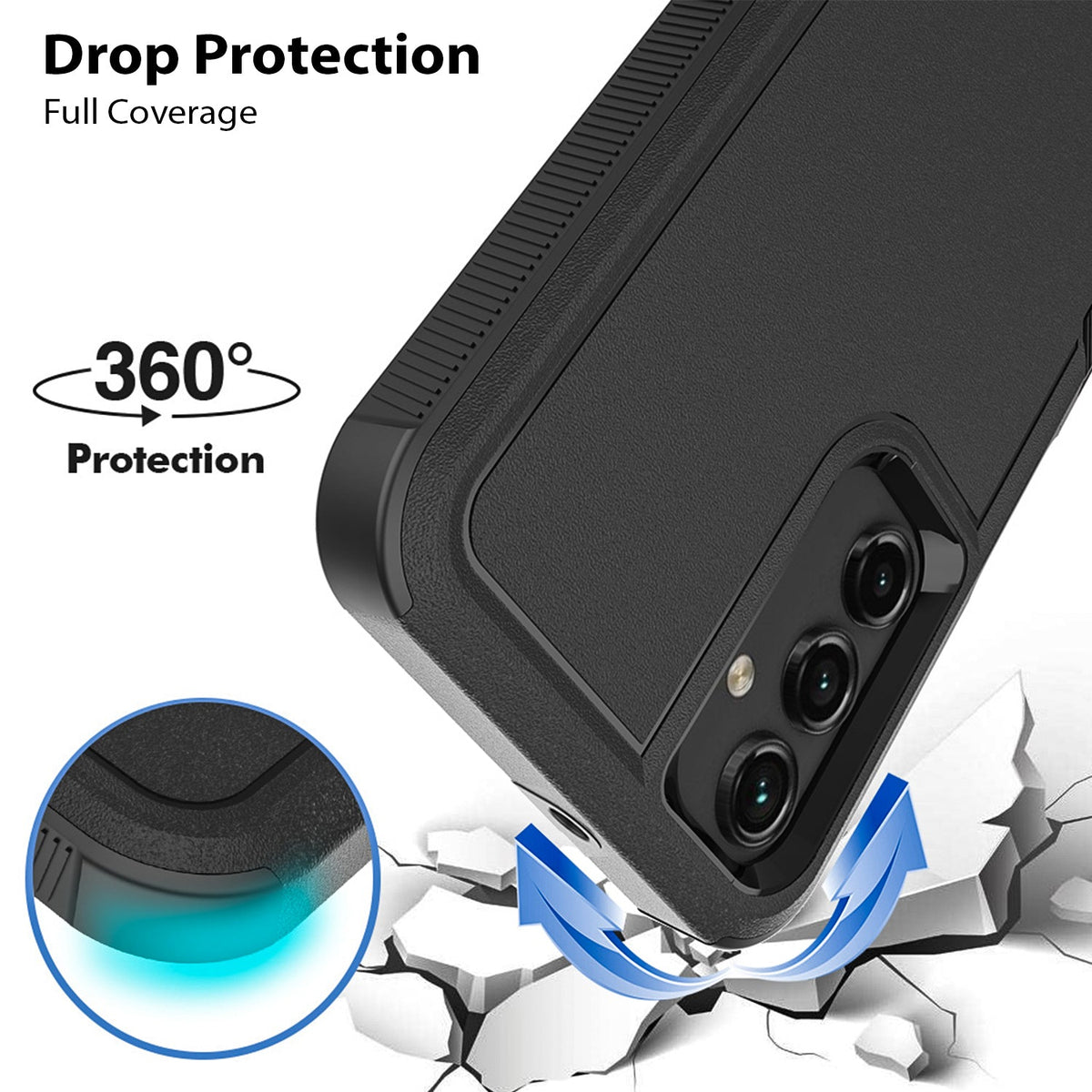 Tough On Samsung Galaxy A55 5G Case Tough Armor Black