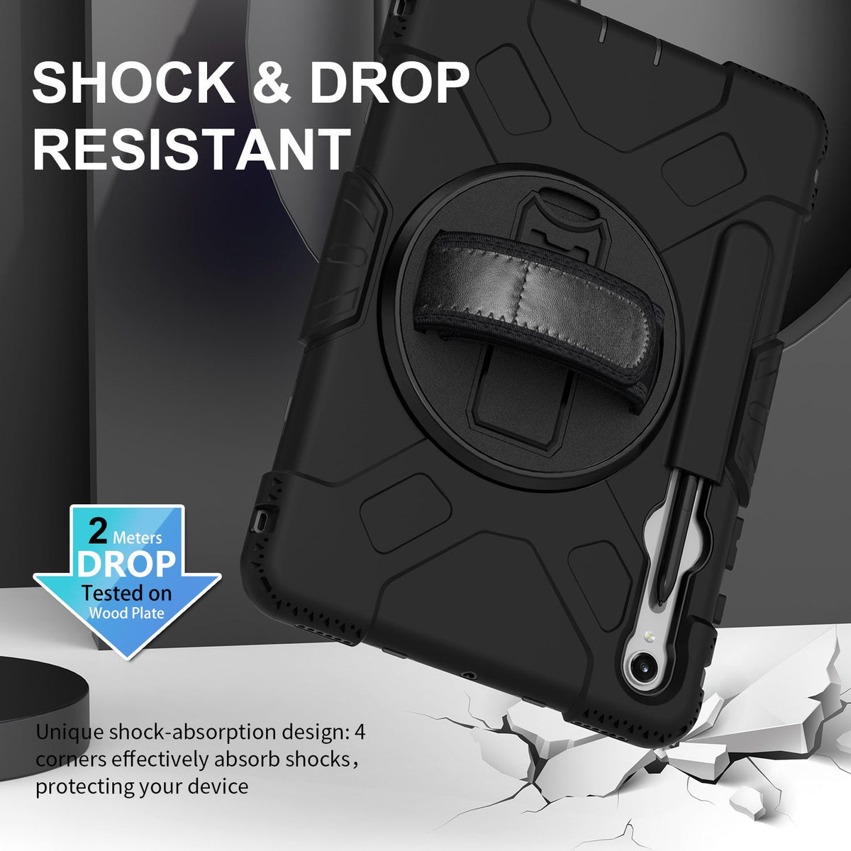 Tough On Samsung Galaxy Tab S9 / S9 FE Case Rugged Protection Black