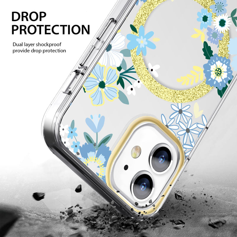 Tough On iPhone 11 Case Floral Emerald With MagSafe