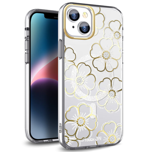Tough On iPhone 14 Case Floral Emerald With Magsafe-1