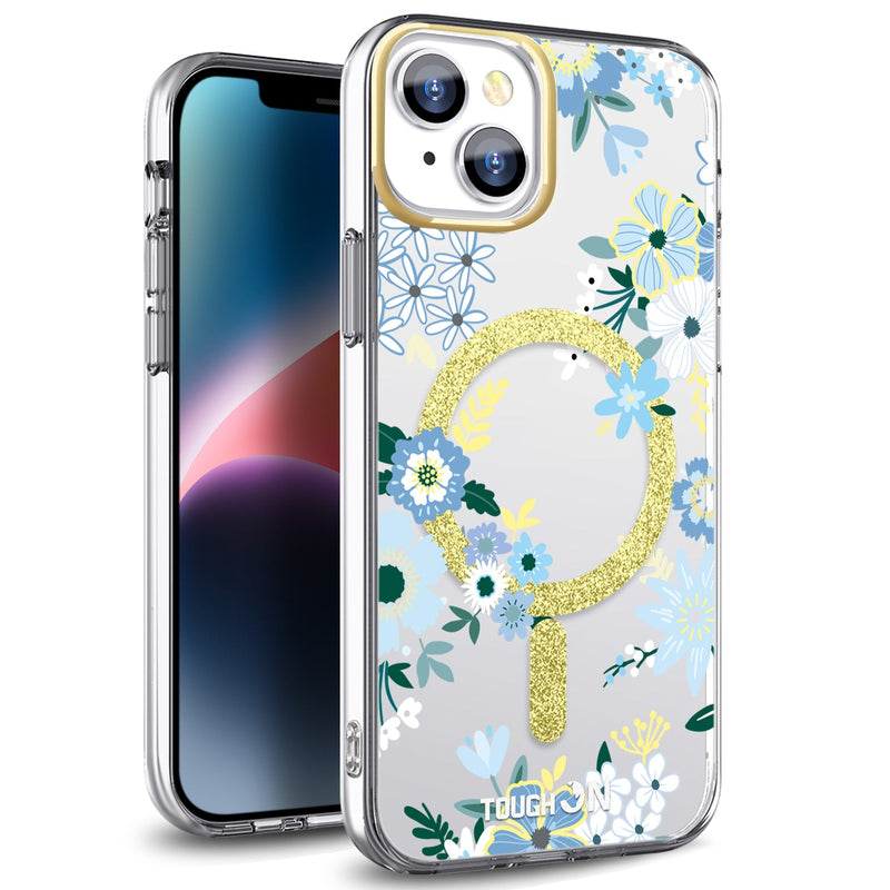 Tough On iPhone 13 Case Floral Emerald With Magsafe-1