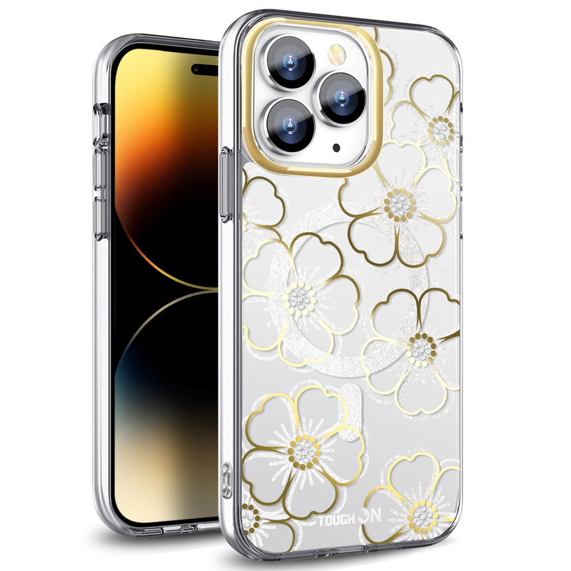 Tough On iPhone 14 Pro Max Case Floral Emerald With Magsafe-2