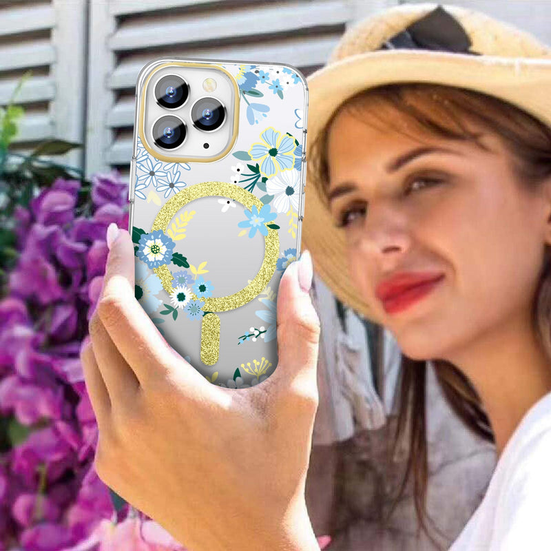 Tough On iPhone 14 Pro Max Case Floral Emerald With Magsafe