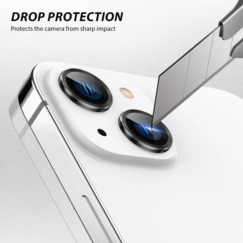 Tough On iPhone 15 Plus Camera lens Protector Tempered Glass Individual Ring