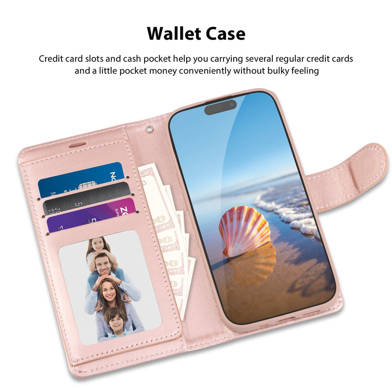Tough On iPhone 15 Pro Flip Wallet Leather Case
