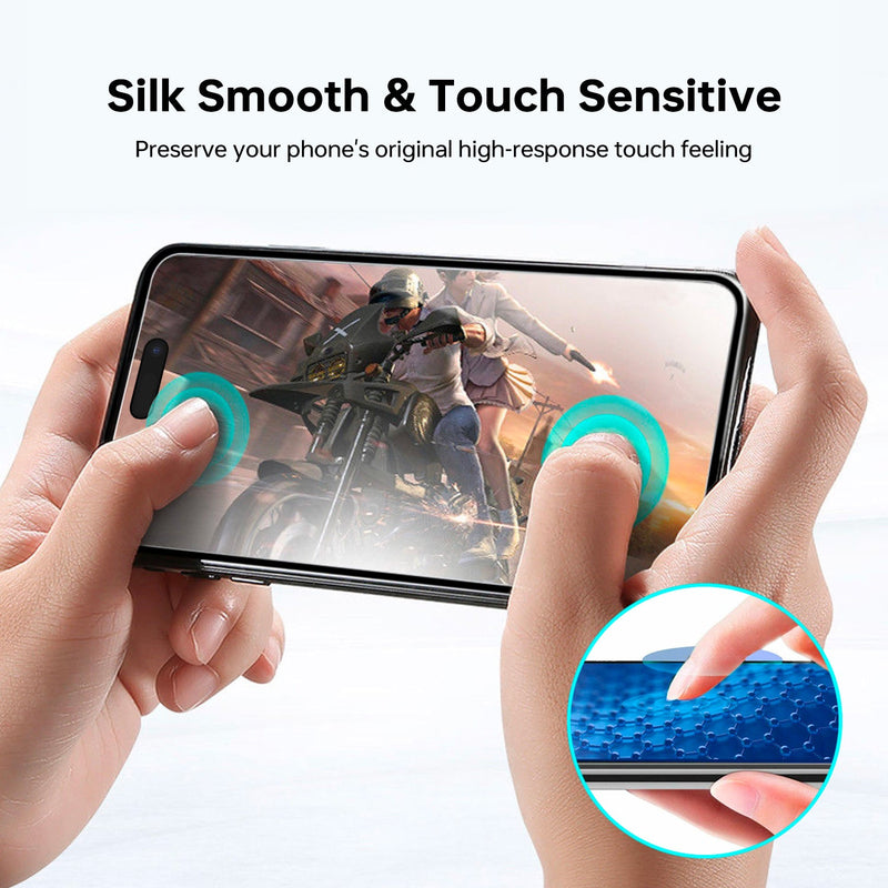 Tough On iPhone 15 Pro Screen Protector Tough Nano Matte with Installation Kit