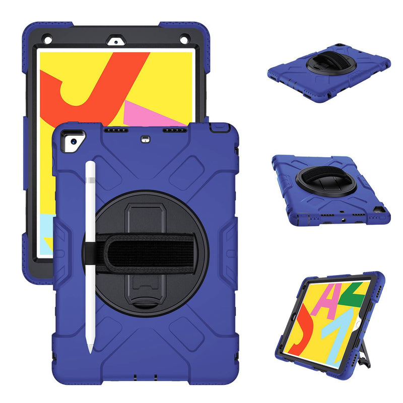 Tough On iPad 7 & 8th Gen 10.2" / Air 3 & Pro 10.5" Case Rugged Protection Blue