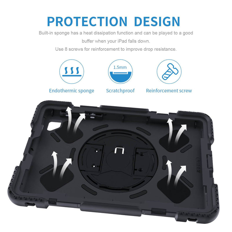 Tough On Samsung Galaxy Tab A7 Lite Case Rugged Protection Black - Toughonstore