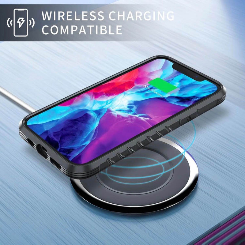 iPhone 12 / iPhone 12 Pro Case Tough On Iron Shield Blue