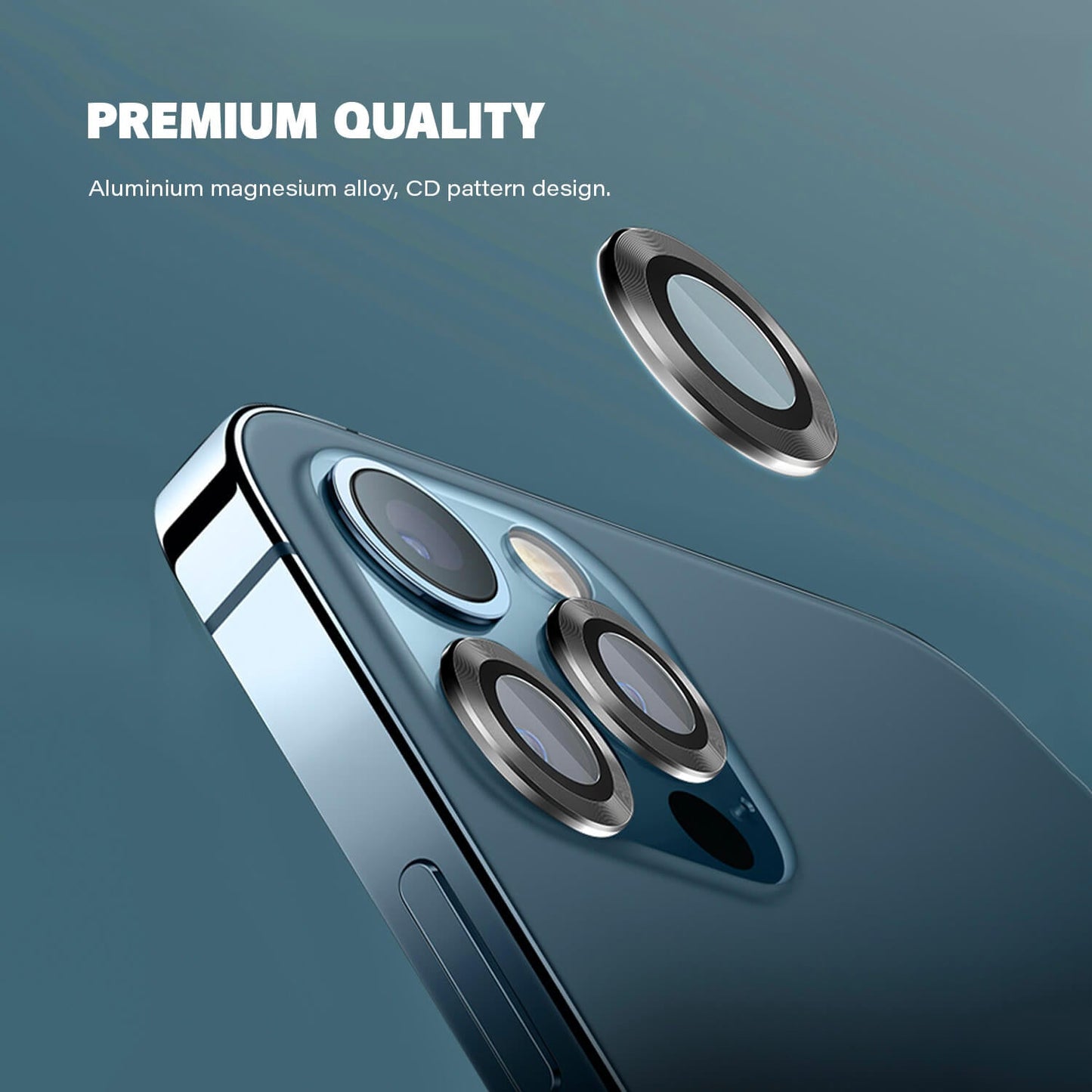 Tough On iPhone 11 Pro Max Rear Camera Glass Protector Grey