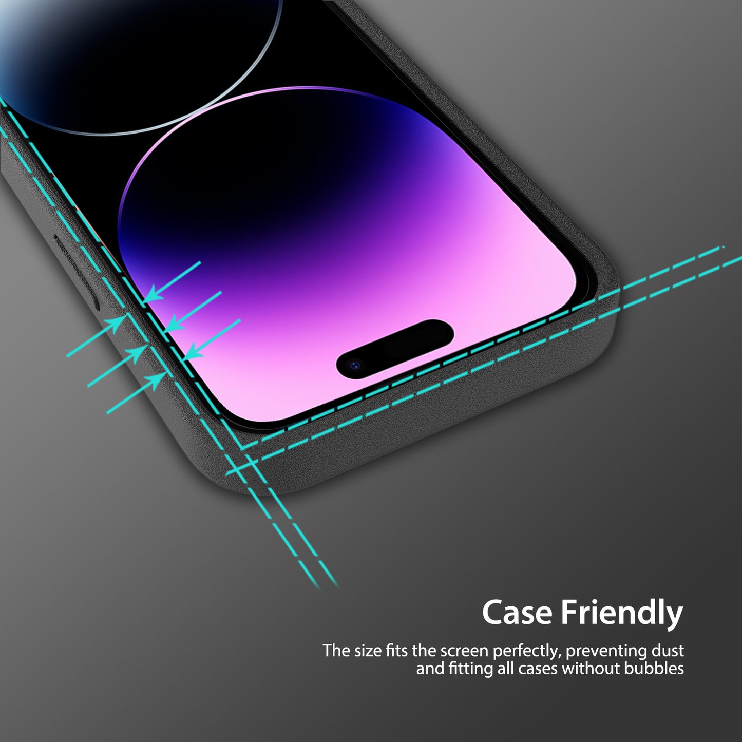 Tough On iPhone 14 Pro Privacy Full Cover Glass Screen Protector