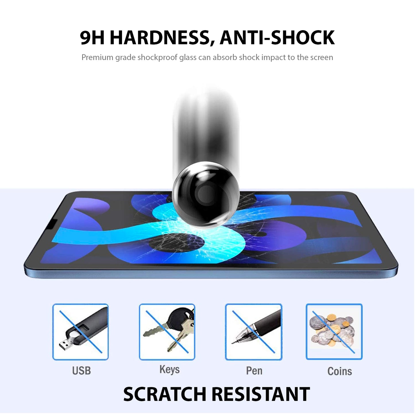 Tough on iPad Air 5 / Air 4 10.9 inch Tempered Glass Screen Protector