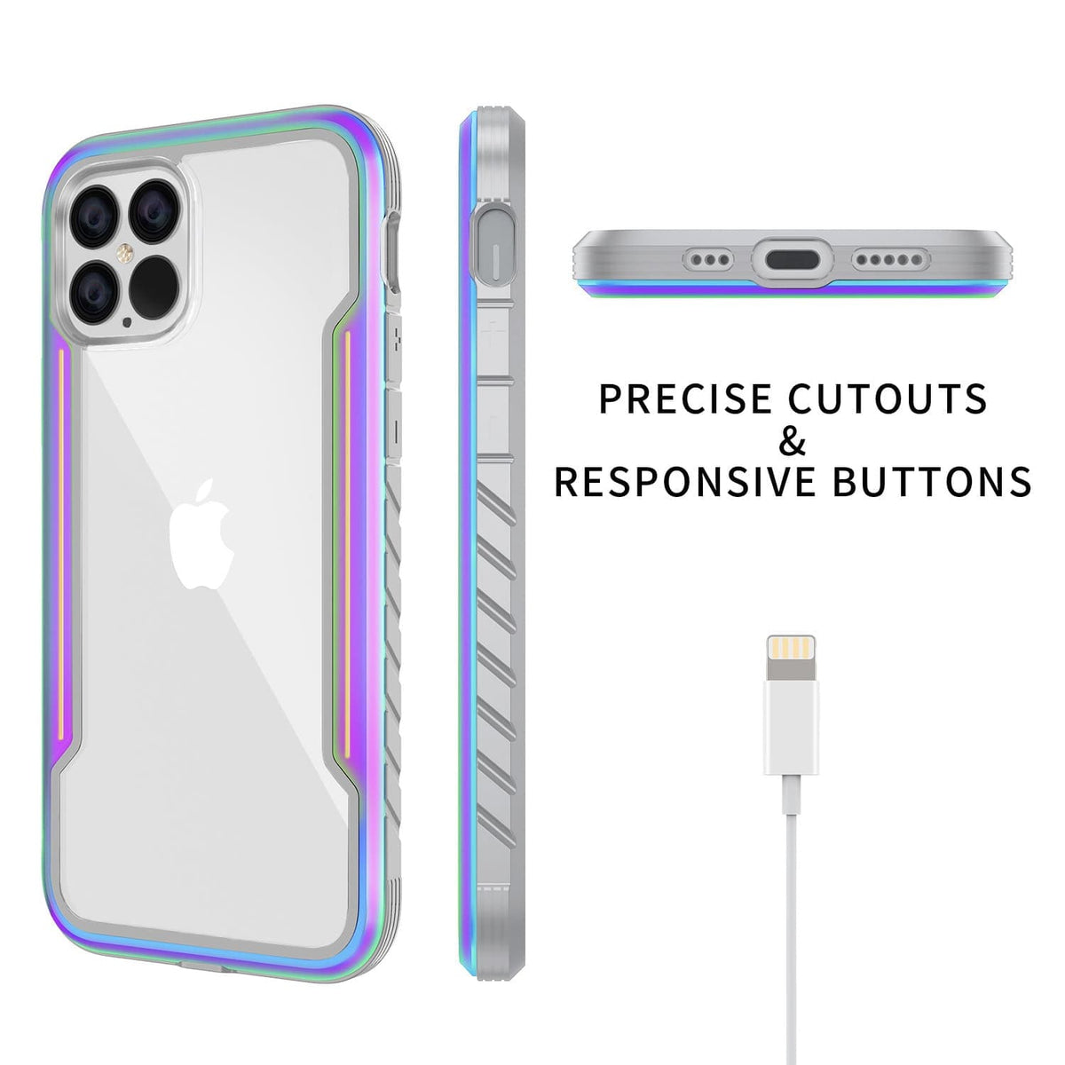 iPhone 12 / iPhone 12 Pro Case Tough On Iron Shield Iridescent