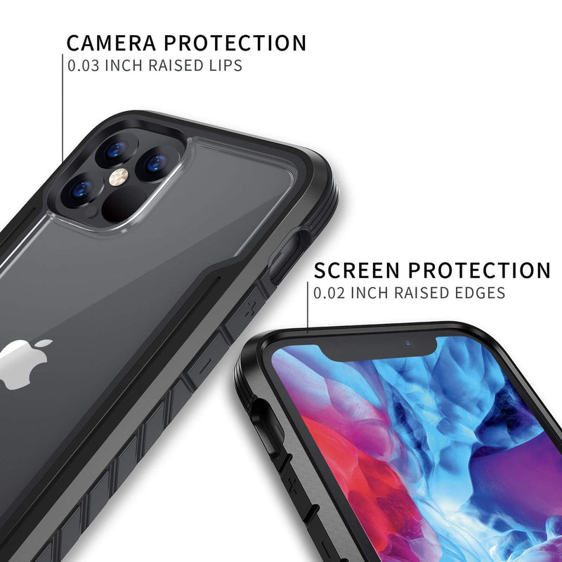 iPhone 12 / iPhone 12 Pro Case Tough On Iron Shield Black