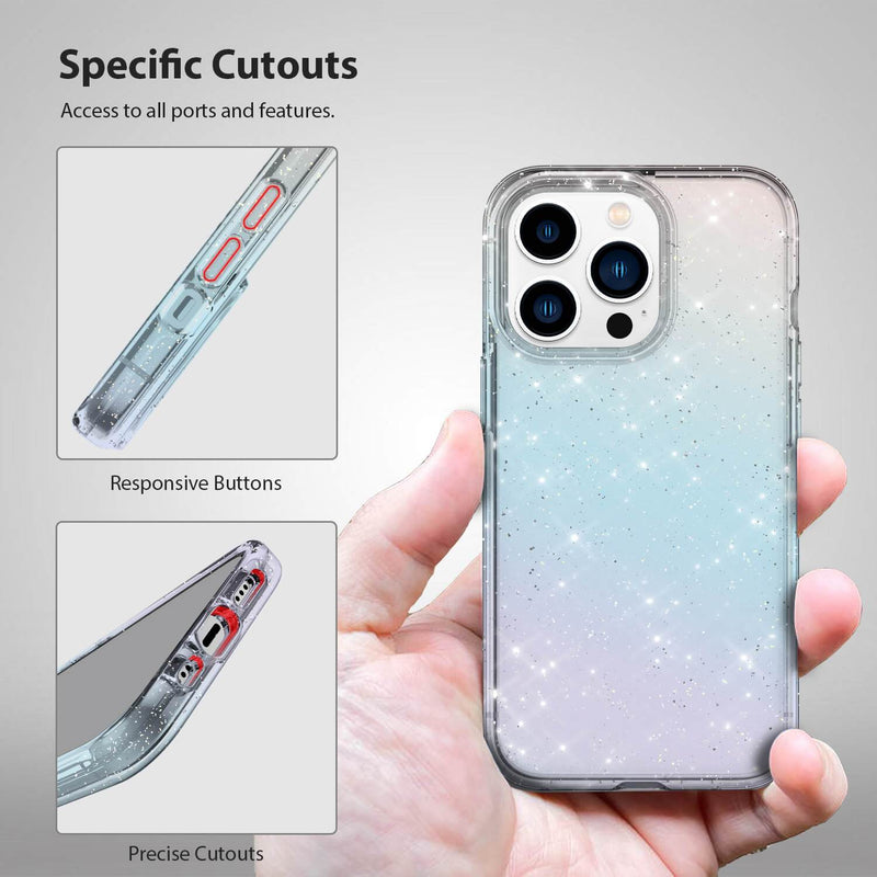 Tough On iPhone 13 Pro Max Case Glitter Iridescent - Toughonstore