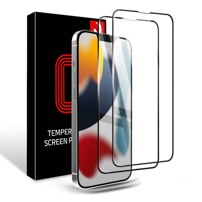 Tough On iPhone 13 Mini Full Tempered Glass Screen Protector 2 Pack