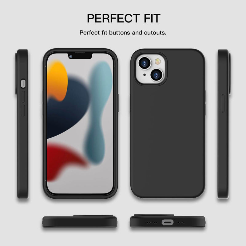 Tough On iPhone 13 Case Strong Liquid Silicone Case Black