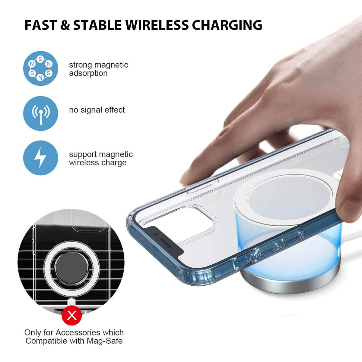 Tough On iPhone 13 Pro Max Case Clear With Magsafe