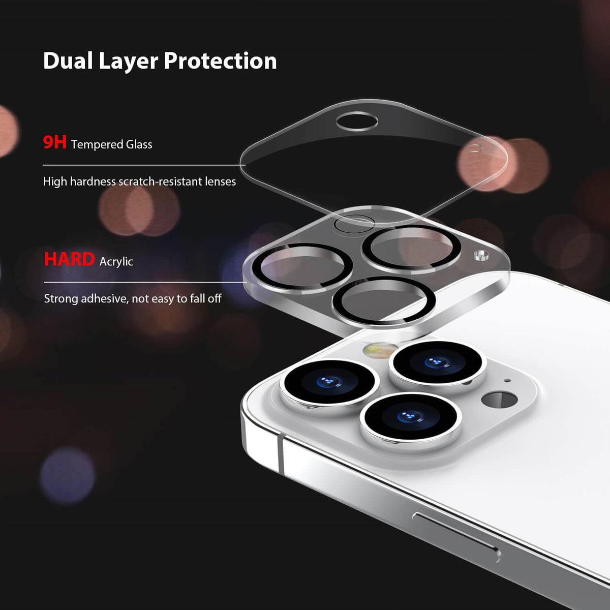 Tough On iPhone 13 Pro Max Rear Camera Protector Tempered Glass - Toughonstore