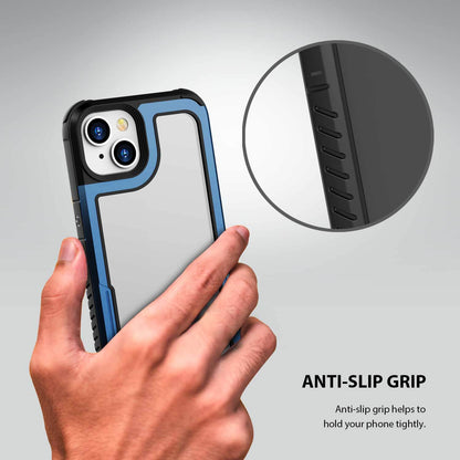 Tough On iPhone 13 Case Iron Shield Blue