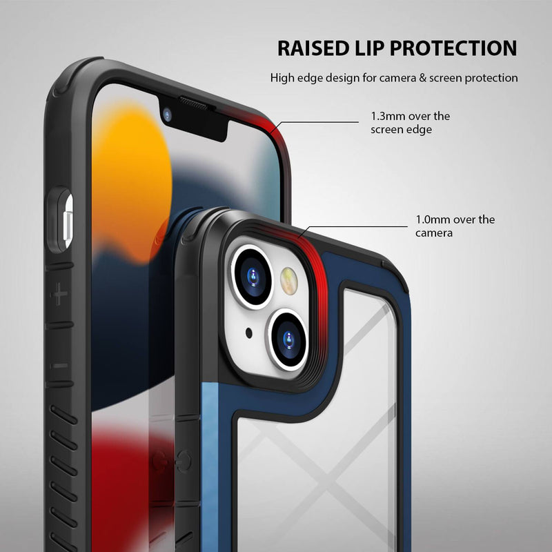 Tough On iPhone 13 Case Iron Shield Blue