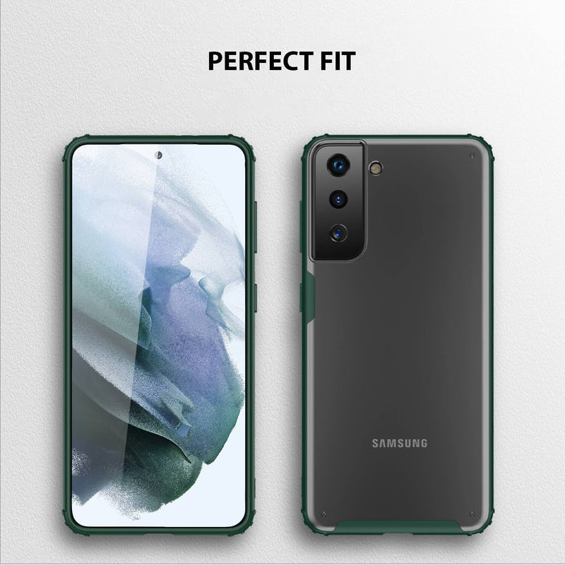 Tough On Samsung Galaxy S21 Ultra 5G Case Matte Clear Dark Green
